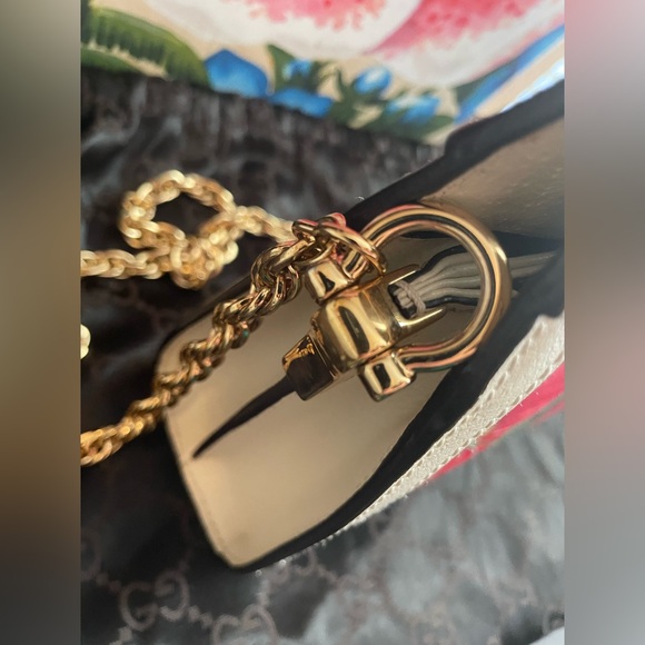 EUC GUCCI GG SUPREME MONOGRAM FLORA OPHIDIA Chain Shoulder Bag - Picture 10 of 16